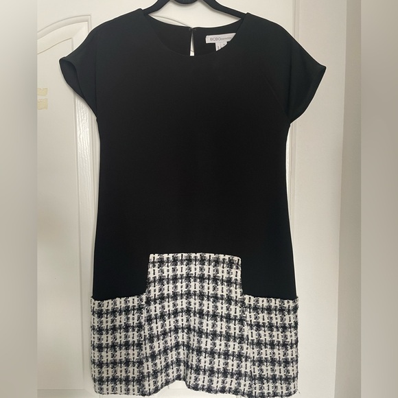 BCBGeneration Black and White Tweed Mini Dress - Picture 2 of 5